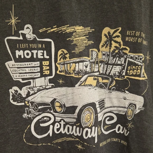 NWOT Taylor Swift Reputation Getaway Car Retro Graphic  T-Shirt - Picture 2 of 3